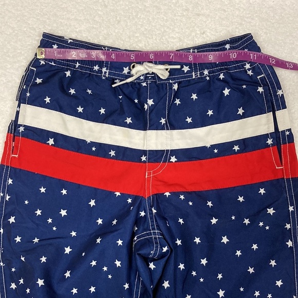 Hanna Andersson swim trunk and tee red white blue stripes and stars size 130 6/7 - Picture 2 of 11
